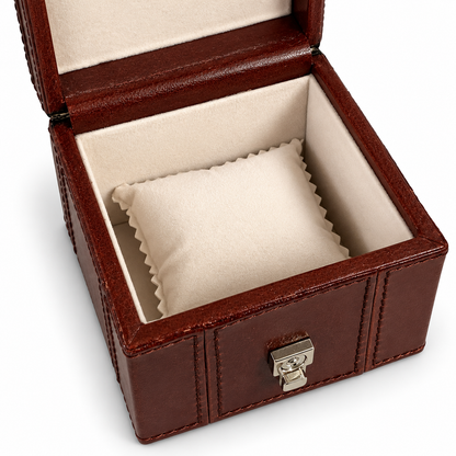 Personalised Leather Single Watch Box
