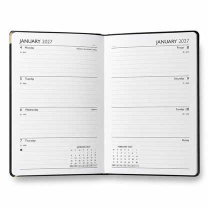 Personalised 2027 Diary Planner, Week-to-View