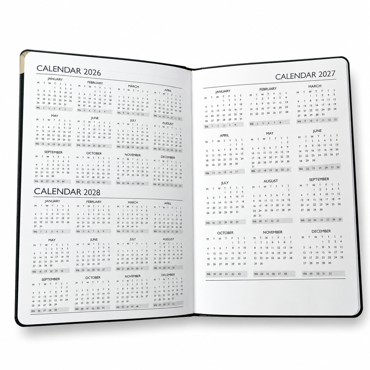 Personalised 2027 Diary Planner, Week-to-View