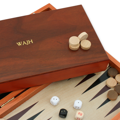 Personalised Shooting Wooden Backgammon Set