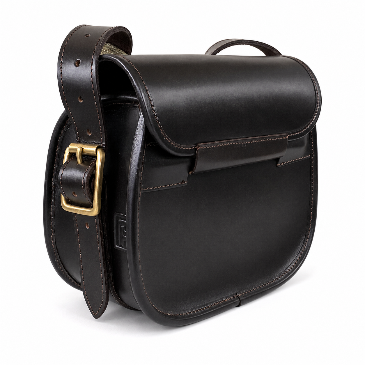 Personalised Premium Leather Shotgun Cartridge Bag