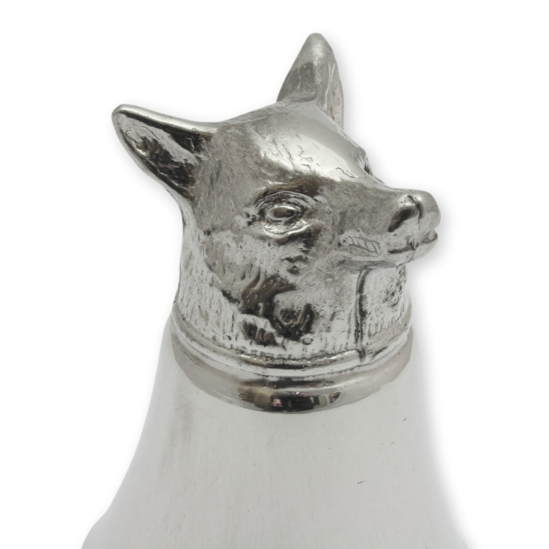 Pewter Fox Head Stirrup Cup