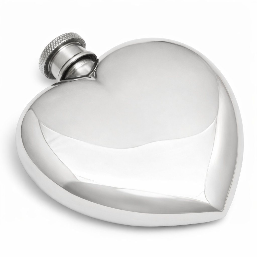 Pewter Heart Flask