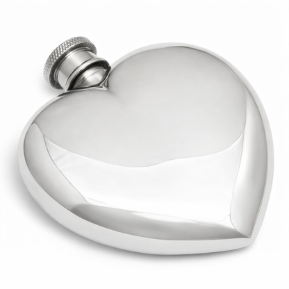 Pewter Heart Flask