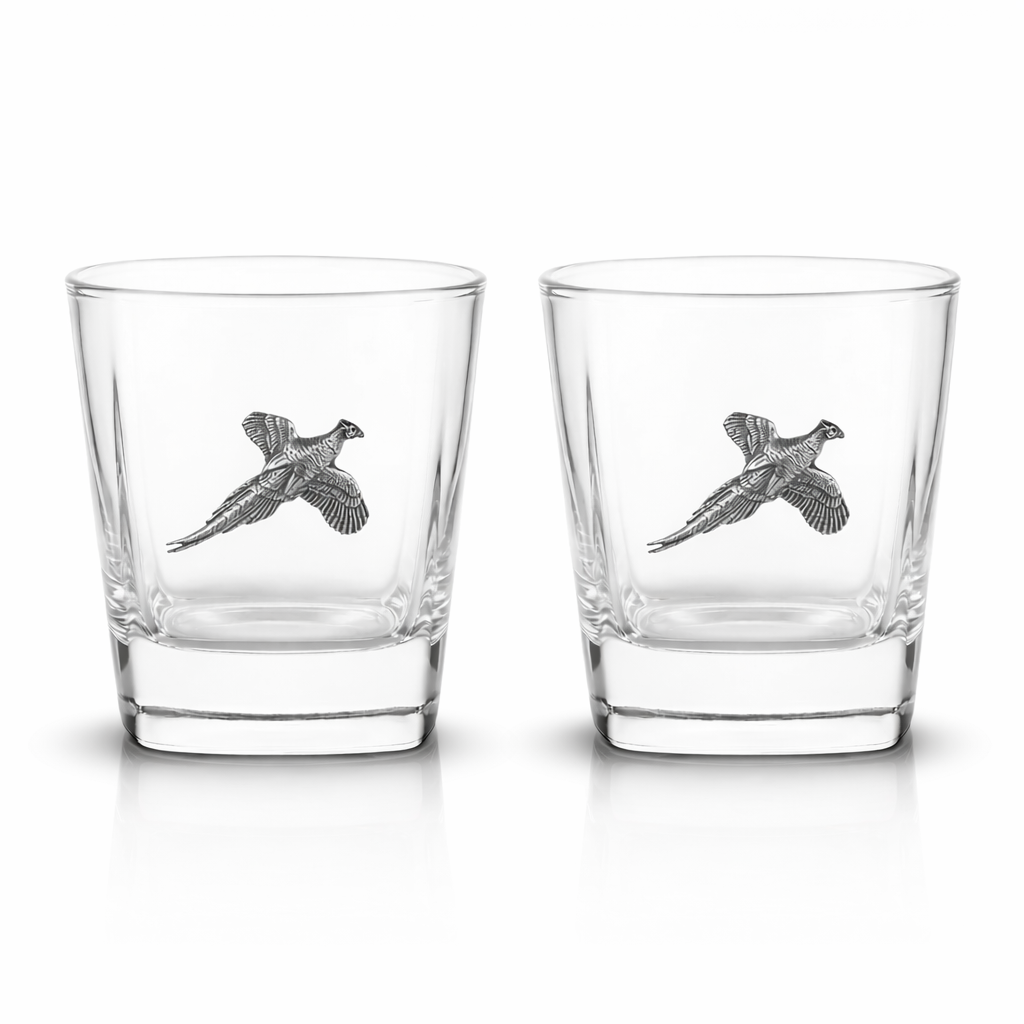 Game Shooting Design Whiskey Glass Tumblers Set