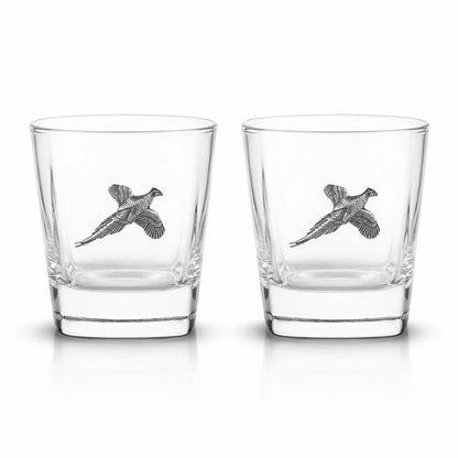 Game Shooting Design Whiskey Glass Tumblers Set