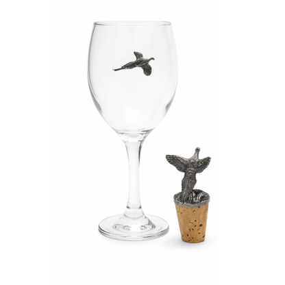 Pheasant glass and stopper