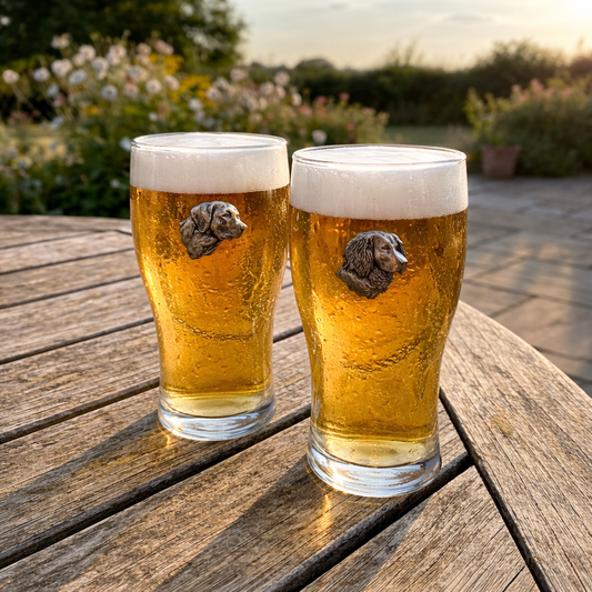 Labrador Or Spaniel Tulip Pint Glass