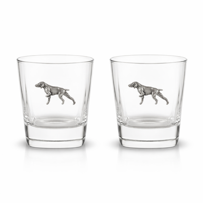 Gundog Pair Of Whiskey Glass Tumblers