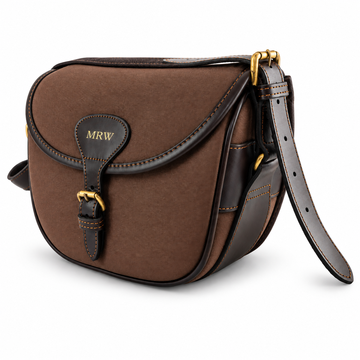 Personalised Canvas Cartridge Bag & Shotgun Gun Slip Brown
