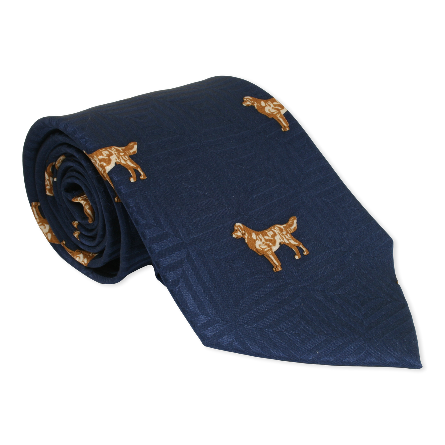 Golden Retriever Tie Navy Blue