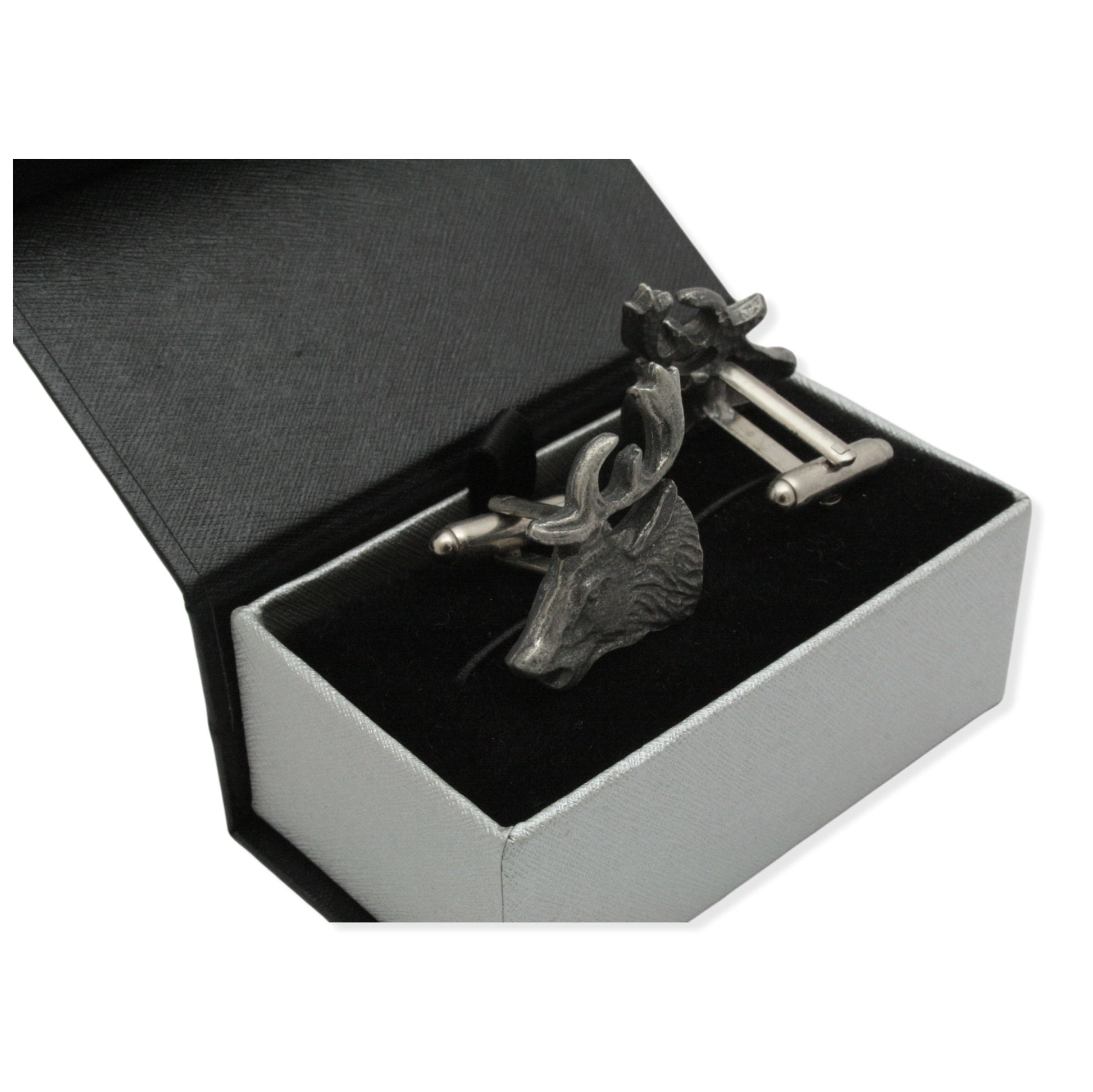 Roaring Stag Pewter Cufflinks