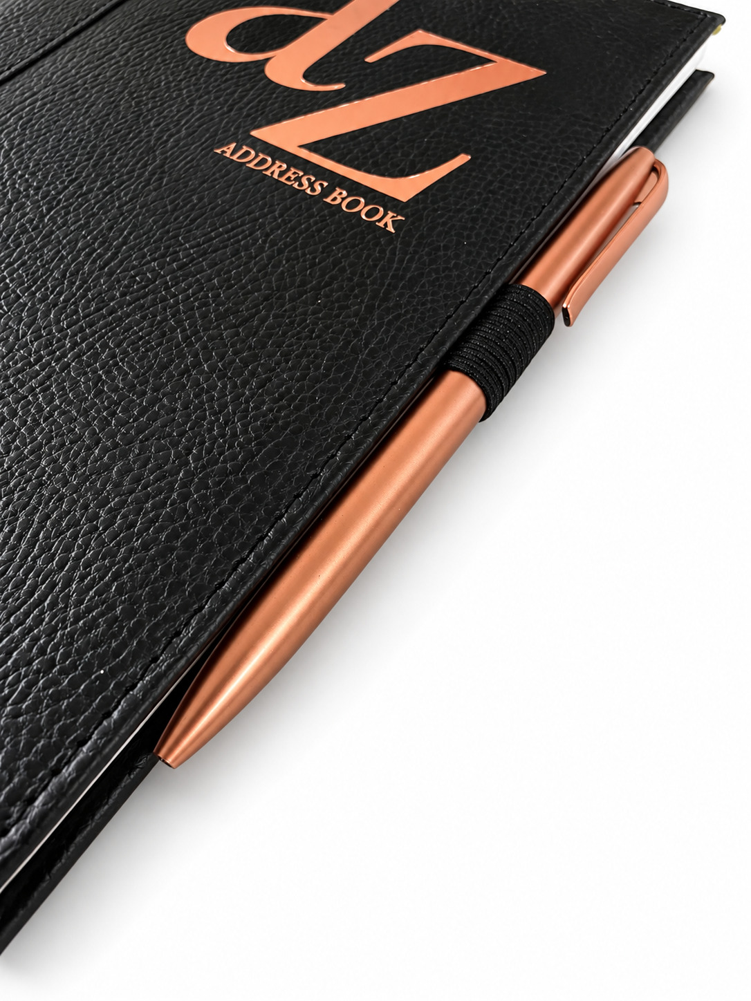 Personalised A5 Address Book with Pheasant & Gold Initials