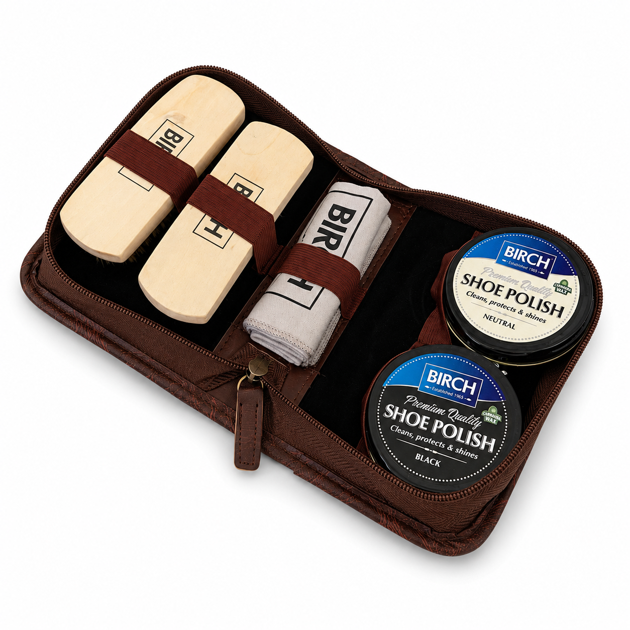 Pheasant Designed Custom Initial Shoe Care Kit | Travel Shoe Cleaning Set