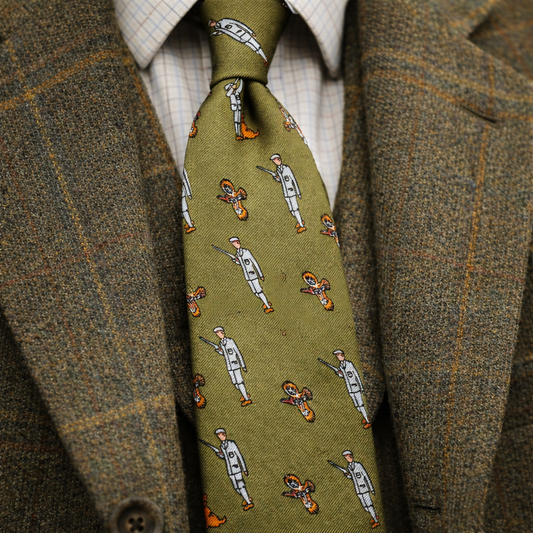Green Game Shooting Tie & Tweed Suit