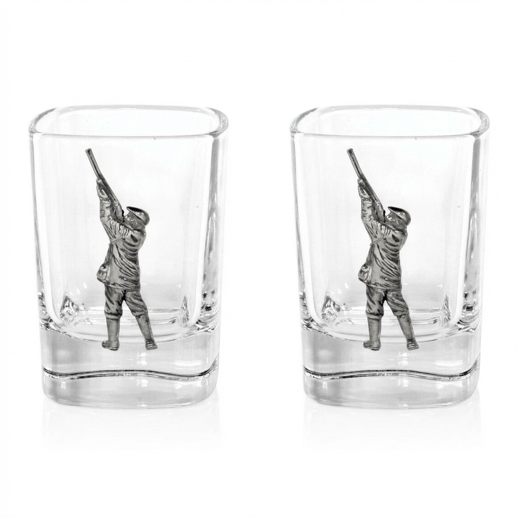Game Shooting Design Pair of Spirit Shot Glasses