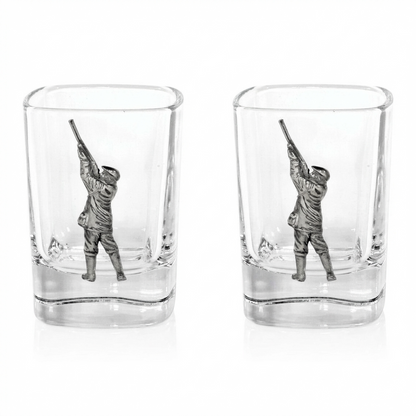 Game Shooting Design Pair of Spirit Shot Glasses