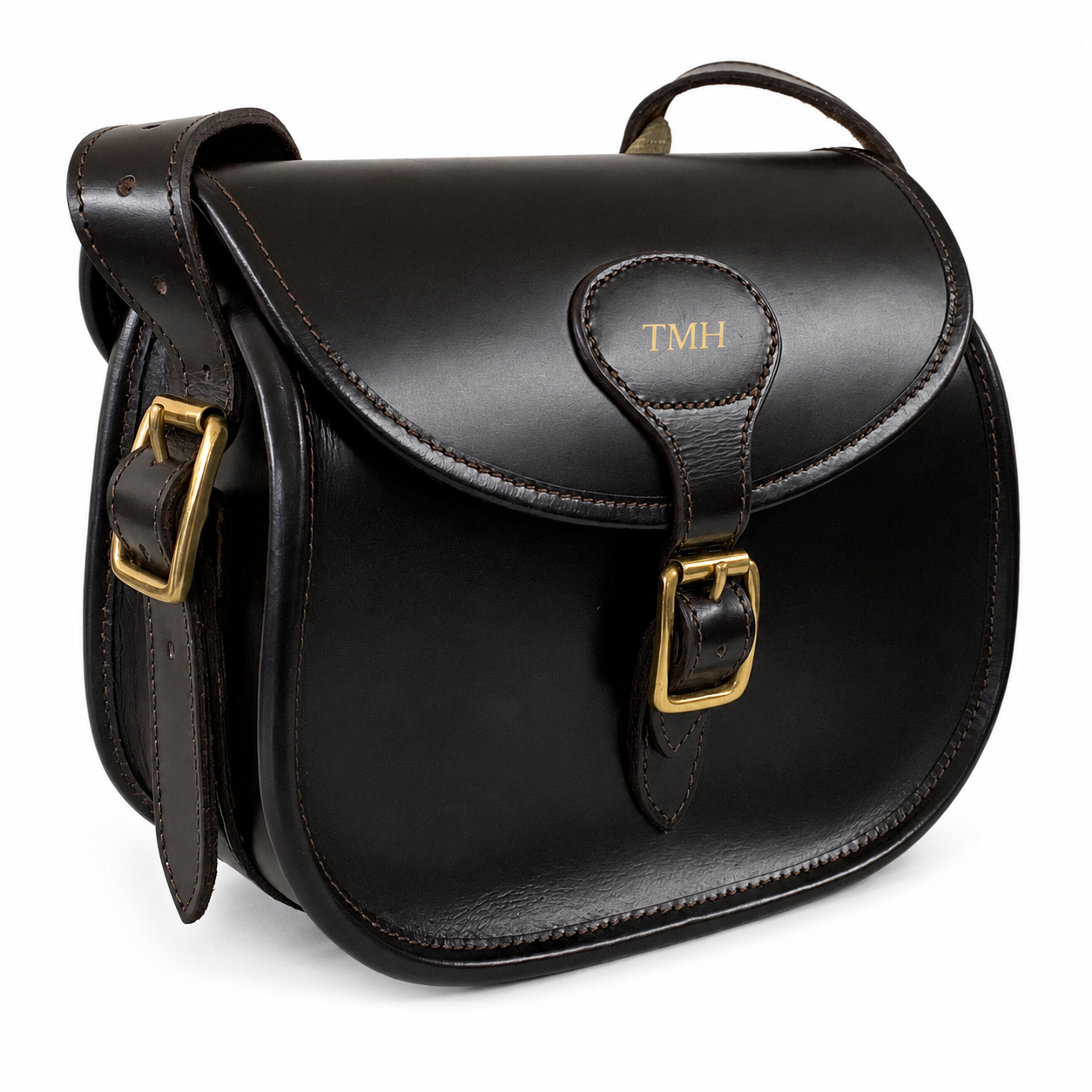 Personalised Premium Leather Shotgun Cartridge Bag