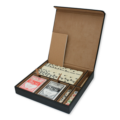 Embossed Dominoes, Cards & Game Dice Set