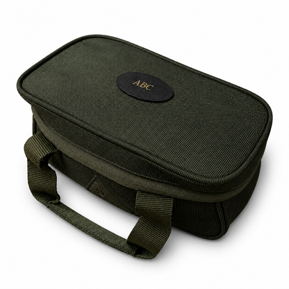 Personalised Green Canvas Shotgun Cartridge Bag