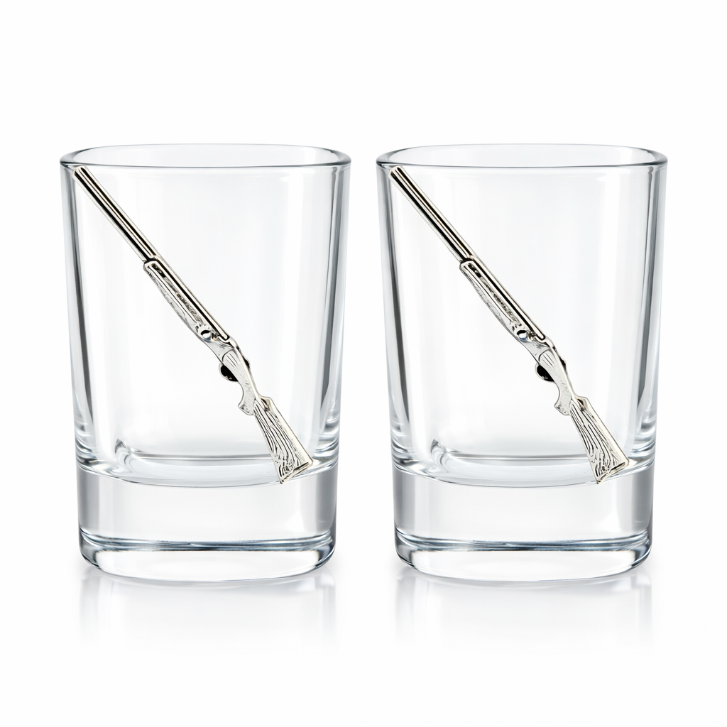 Game Shooting Design Pair of Spirit Shot Glasses