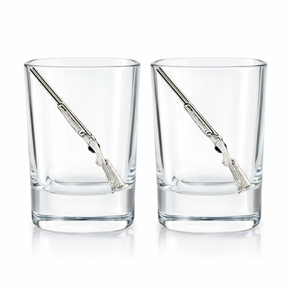 Game Shooting Design Pair of Spirit Shot Glasses
