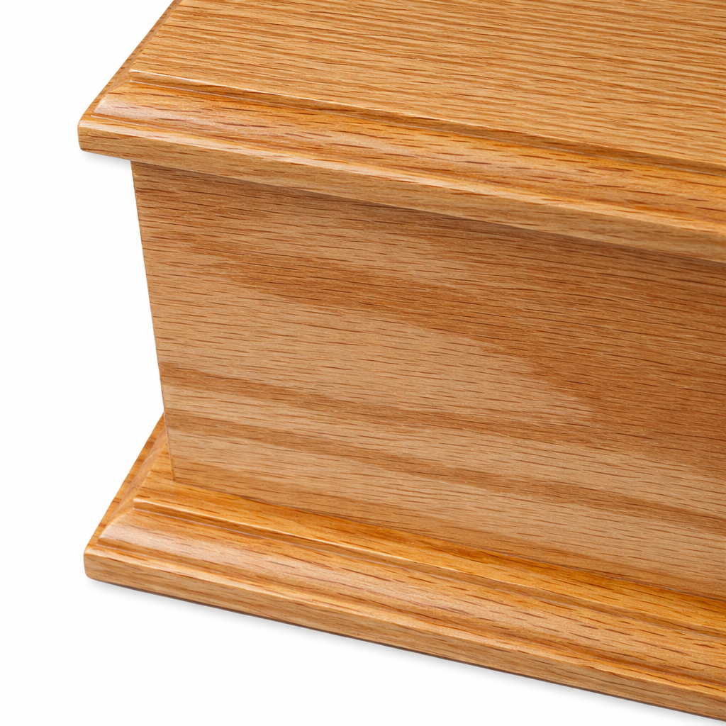 Solid Oak Urn