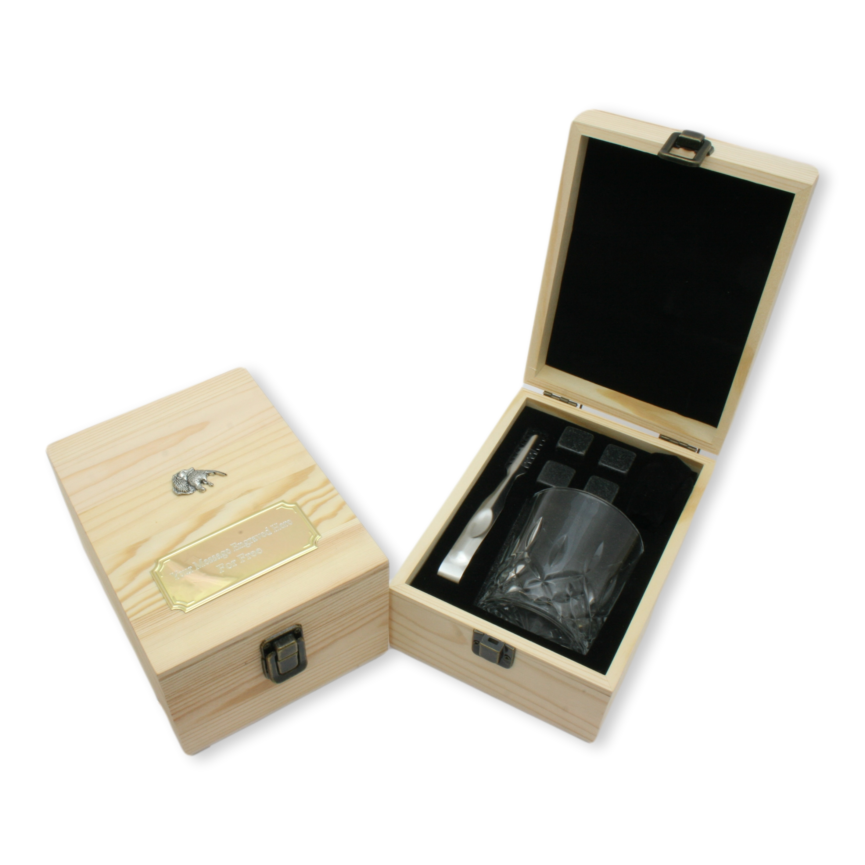 Spaniel Set Spaniel Dog With Pheasant Whiskey Tumbler and Stones Gift Set ...