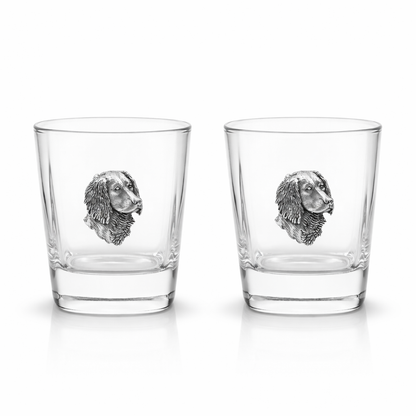 Gundog Pair Of Whiskey Glass Tumblers