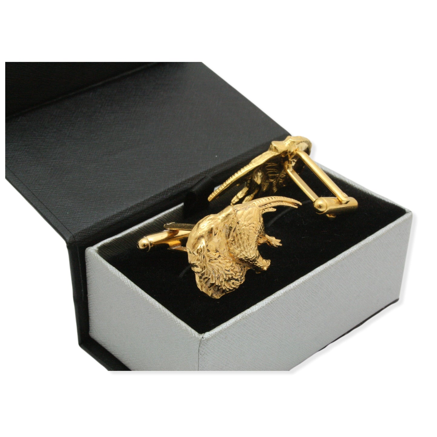 Spaniel and Pheasant Gold Cufflinks