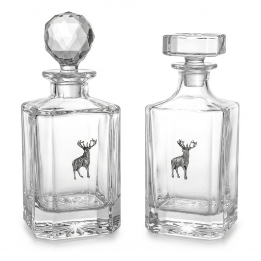 Stag Decanters on a white background