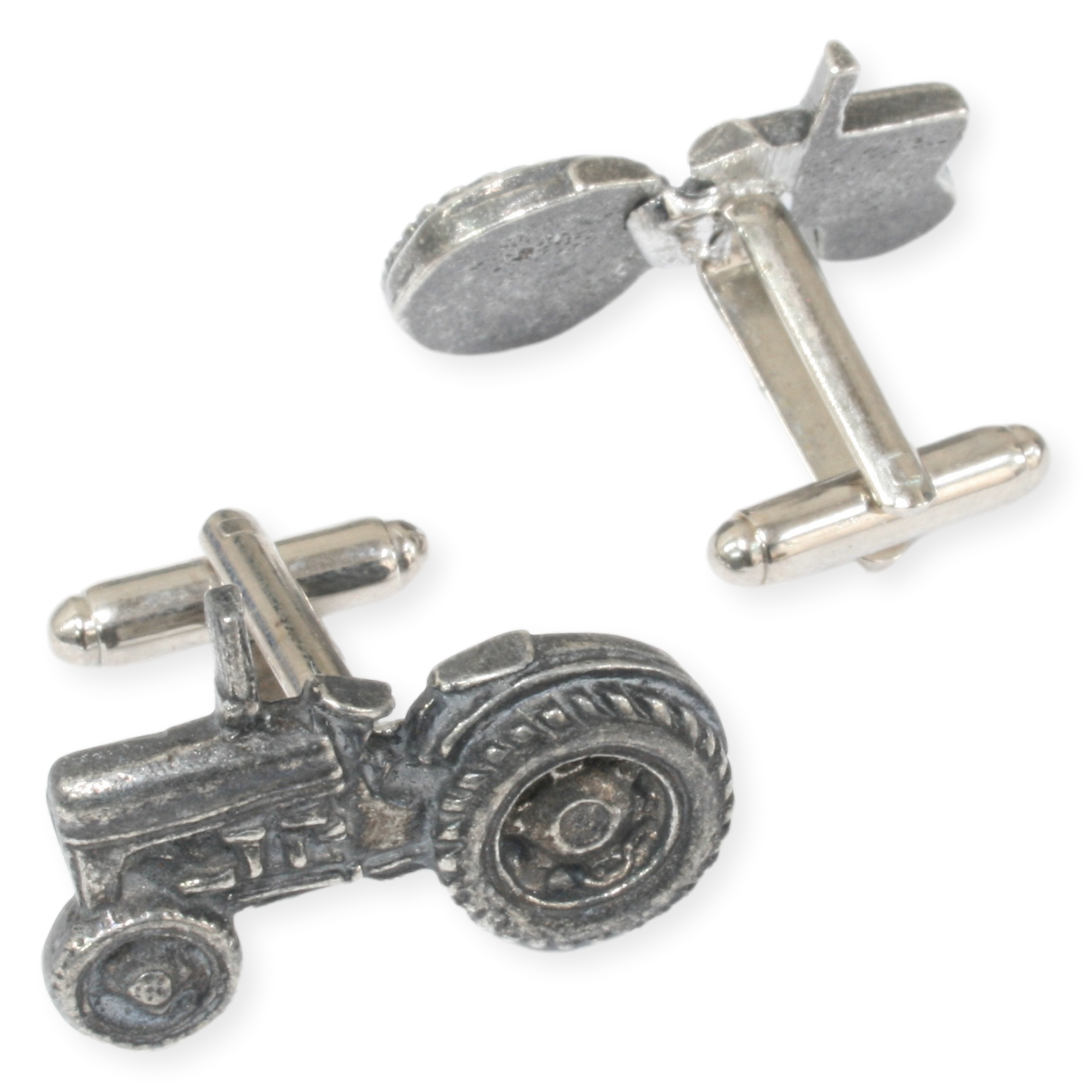 Tractor Cufflinks Close Up