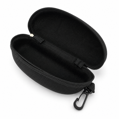 Embossed Initials Canvas Zip Glasses Case