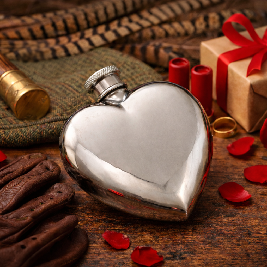 Pewter Heart Flask