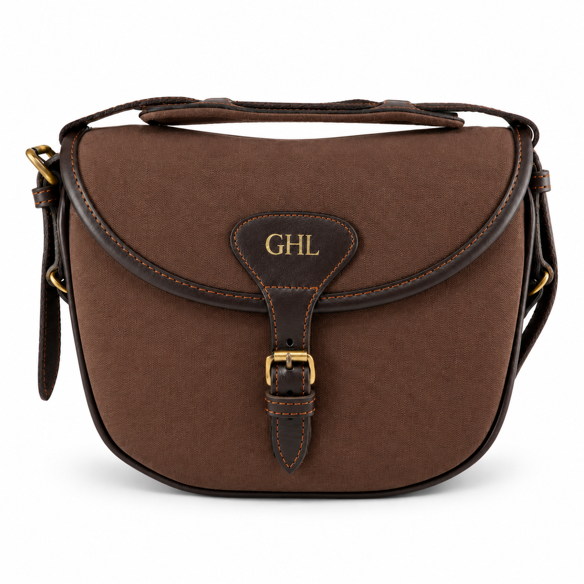 Personalised Canvas Cartridge Bag & Shotgun Gun Slip Brown