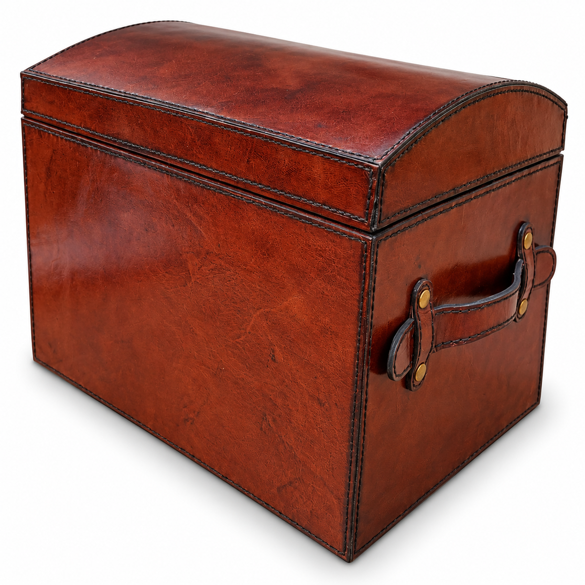Luxury Distressed Leather Jewellery Chest