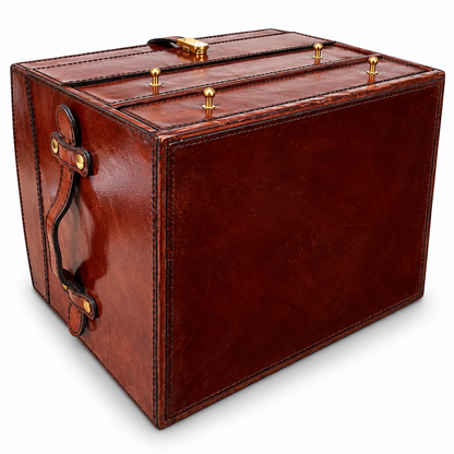 Luxury Distressed Leather Jewellery Chest