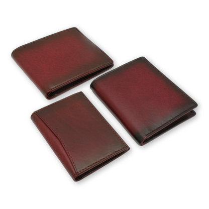 Personalised Initials Premium Brown Leather Wallet & Card Holders
