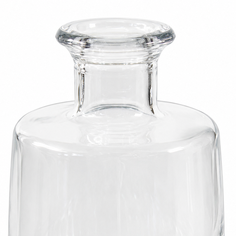 12 Pointed Stag Round Glass Decanter With Chrome Stopper