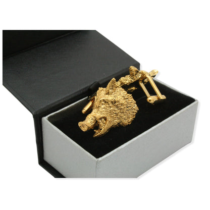Wild Boar Gold Cufflinks
