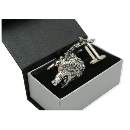 Wild Boar Pewter Cufflinks