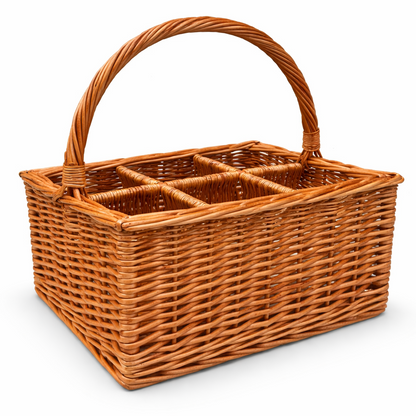 Personalised Wicker Wine Bottle Carrier Hamper Basket