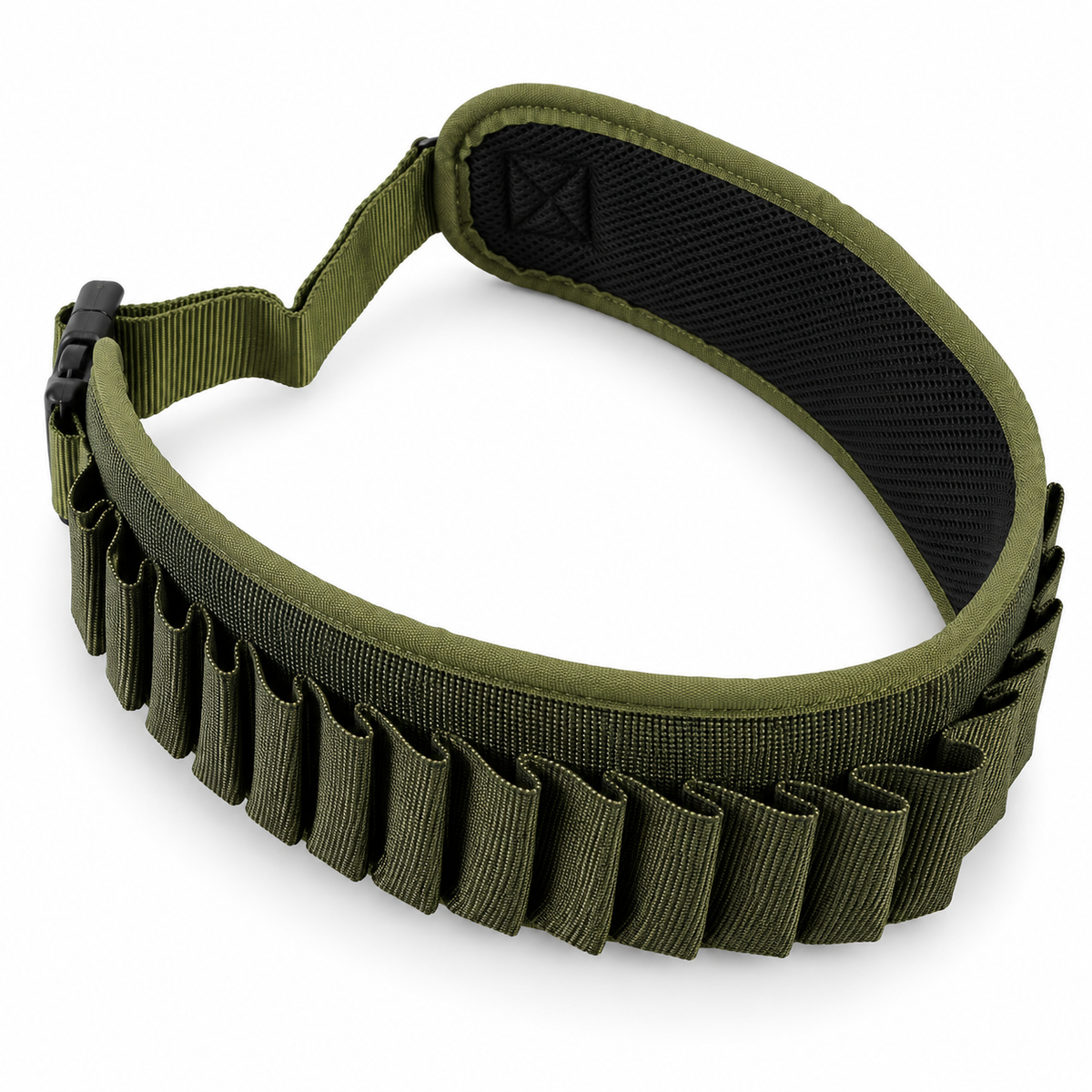 12 Gauge Canvas Cartridge Belt – Adjustable 28 Cartridge Shooting Belt