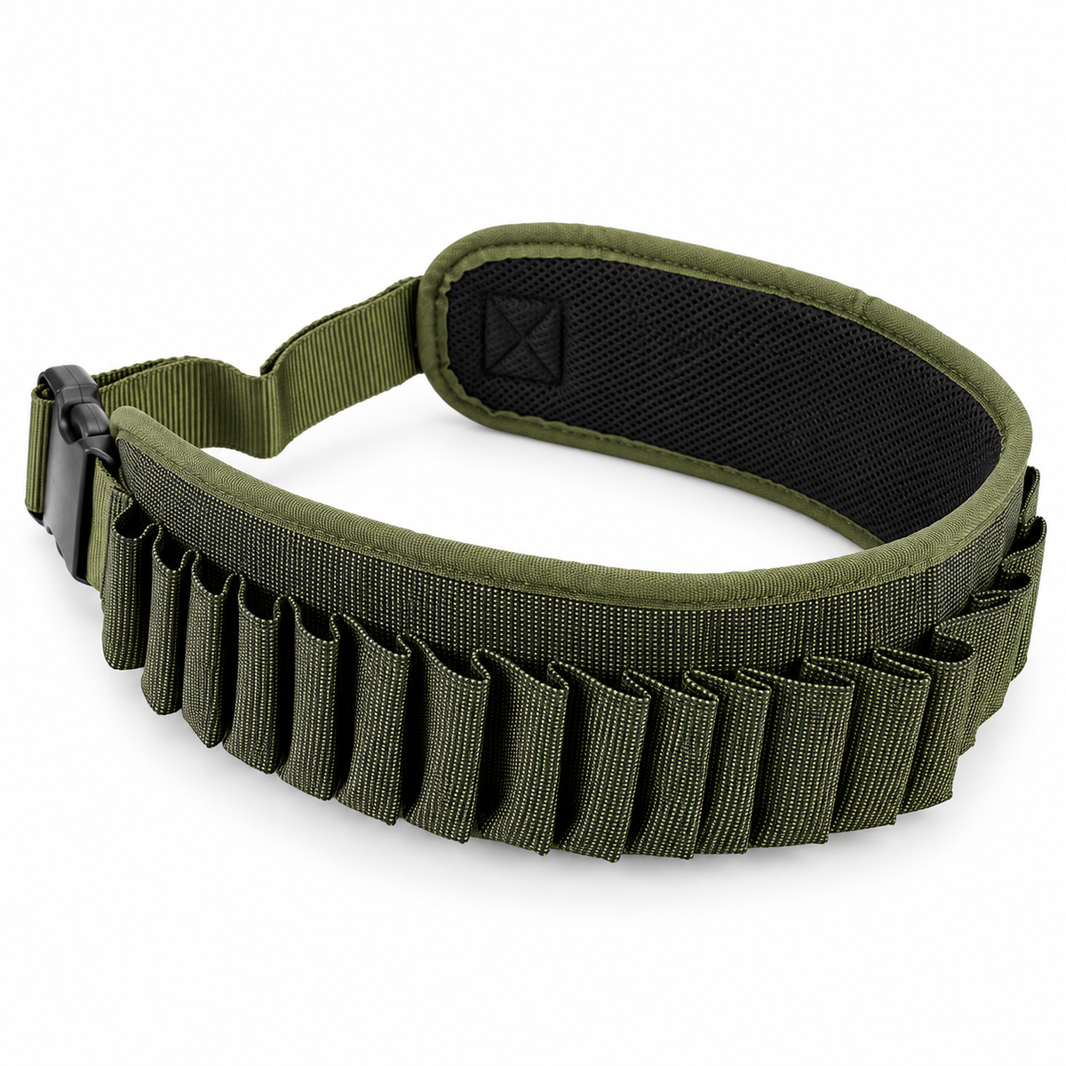 12 Gauge Canvas Cartridge Belt – Adjustable 28 Cartridge Shooting Belt