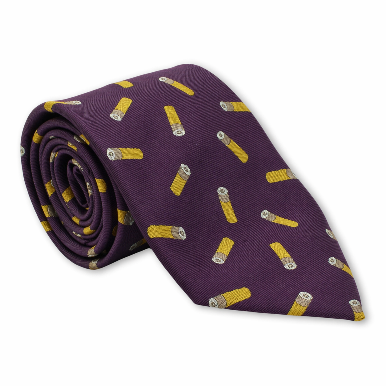 Cartridge Design Tie rolled up on white background