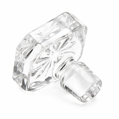 square style decanter stopper on white background