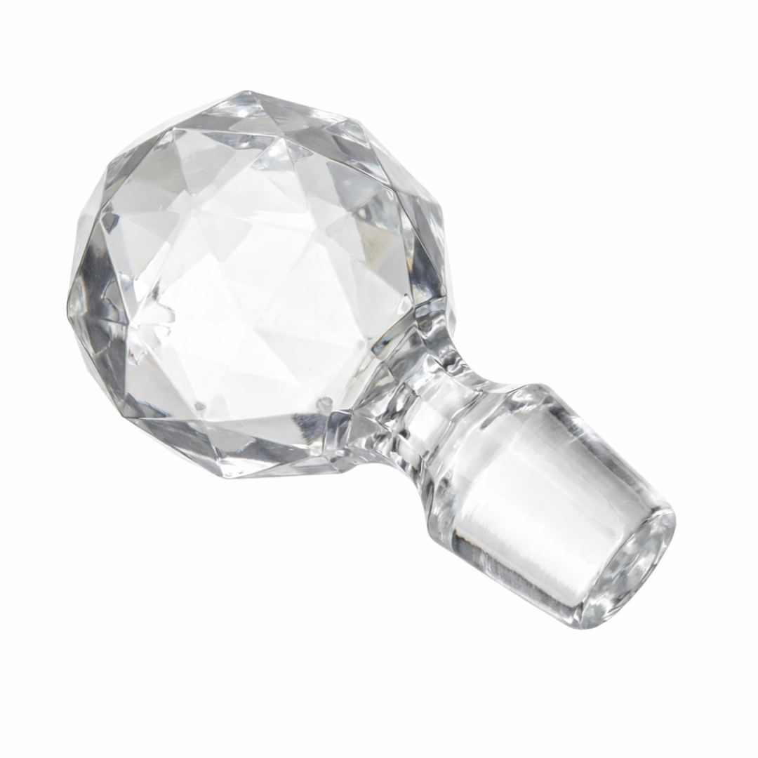 golf ball style decanter stopper on white background