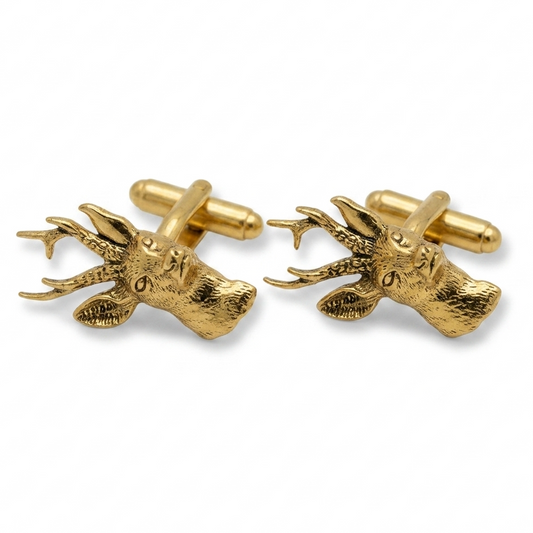 Roe Deer Gold Plated 22ct Cufflinks