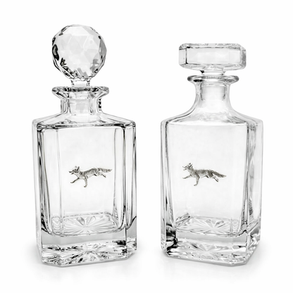 fox running decanters on a white background