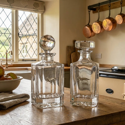Fox decanters in a country kitchen